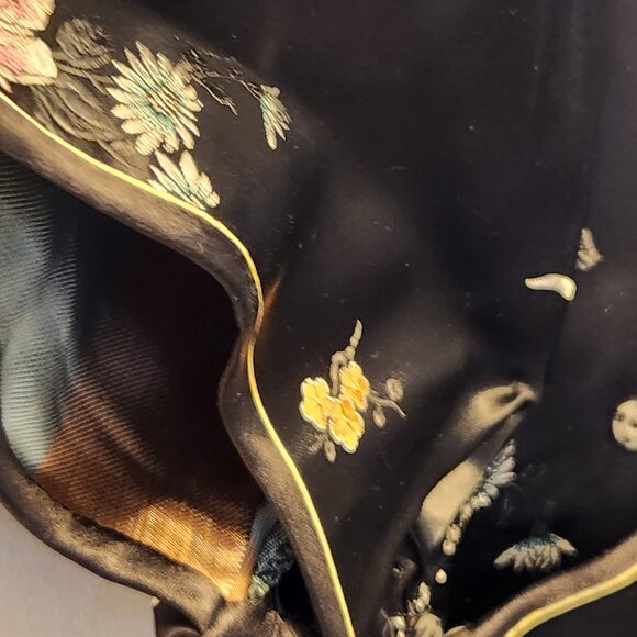 SOLZ SQUIRREL Black Chinese Brocade Cheongsam Dress - 36 (NWT) - Picture 7 of 15